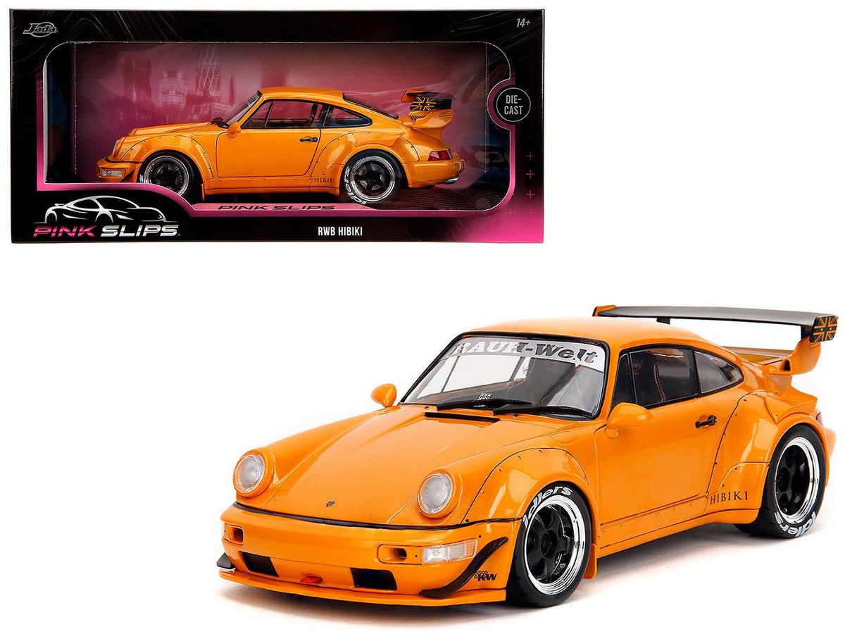 Rapid Vehicles RWB Bodykit "Hibiki" Orange Metallic "Pink Slips" Series 1/18 Diecast Model Car by...
