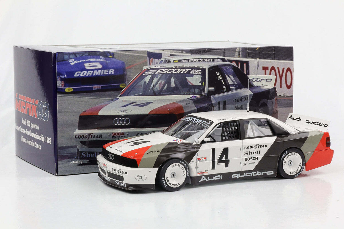STM Diecast Werk83 Audi 200 Quattro Team Audisport No 14 Cleveland Trans-Am 1988 1:18 - View 3
