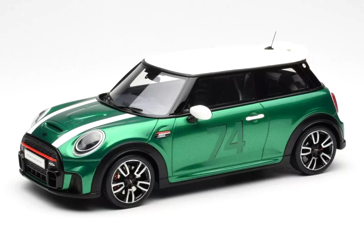 STM Diecast Otto 2023 Mini Cooper F56 JCW John Cooper Works British Racing Green 1:18 Resin
