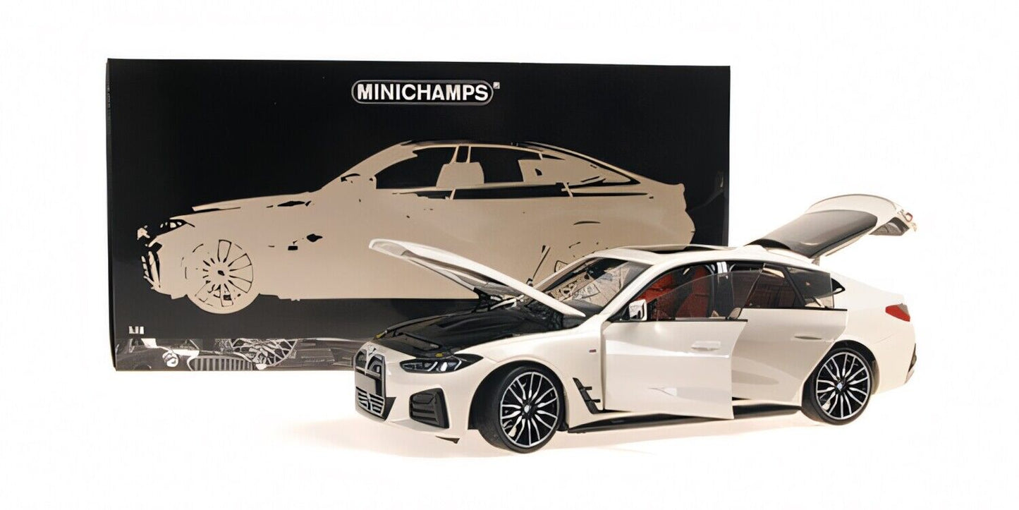Minichamps 2022 BMW i4 (4 Series) G26 White Metallic 1:18