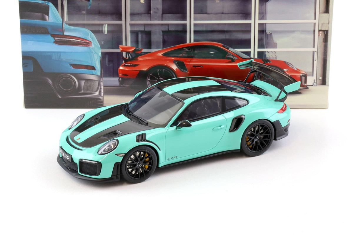 STM Diecast GT Spirit Porsche 911 991.2 GT2 RS w/ Weissach Pkg Mint Green 1:18 Porsche Museum -...