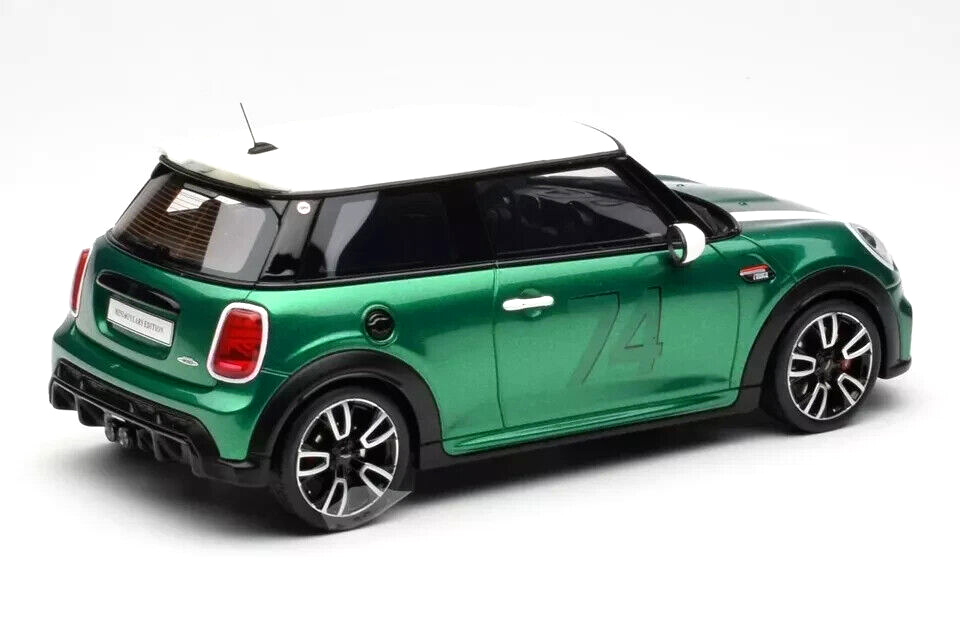 STM Diecast Otto 2023 Mini Cooper F56 JCW John Cooper Works British Racing Green 1:18 Resin - View 2