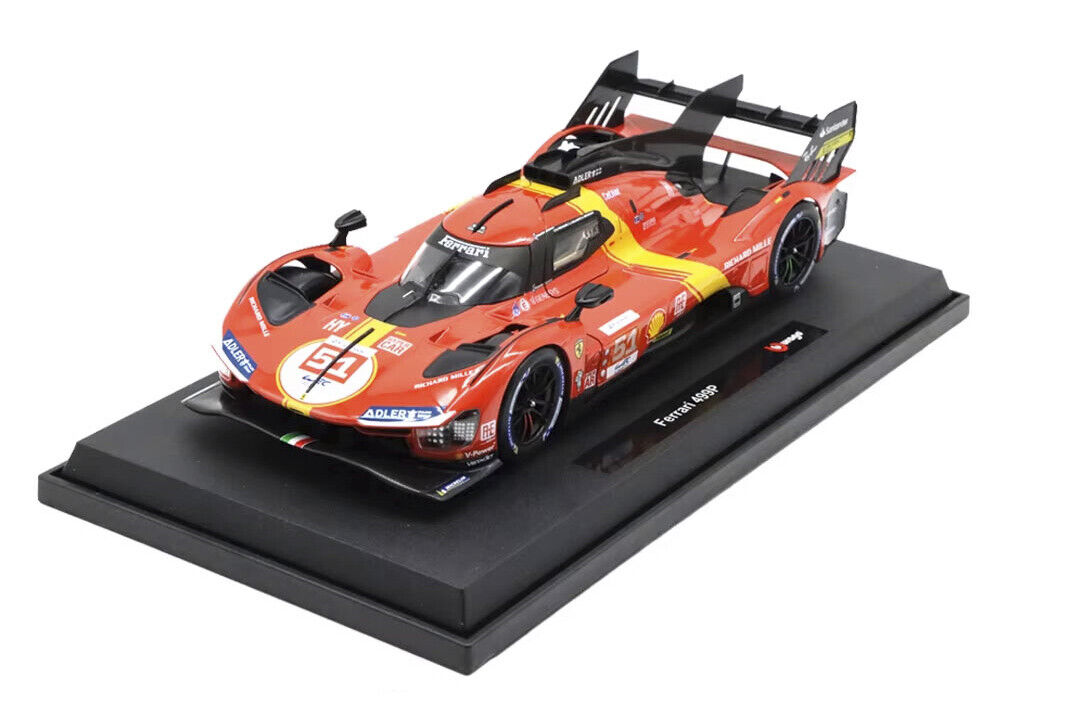 STM Diecast Bburago Ferrari 499P 3.0L Turbo V6 No 51 Team Ferrari AF Corse 2023 24hr Le Mans -...