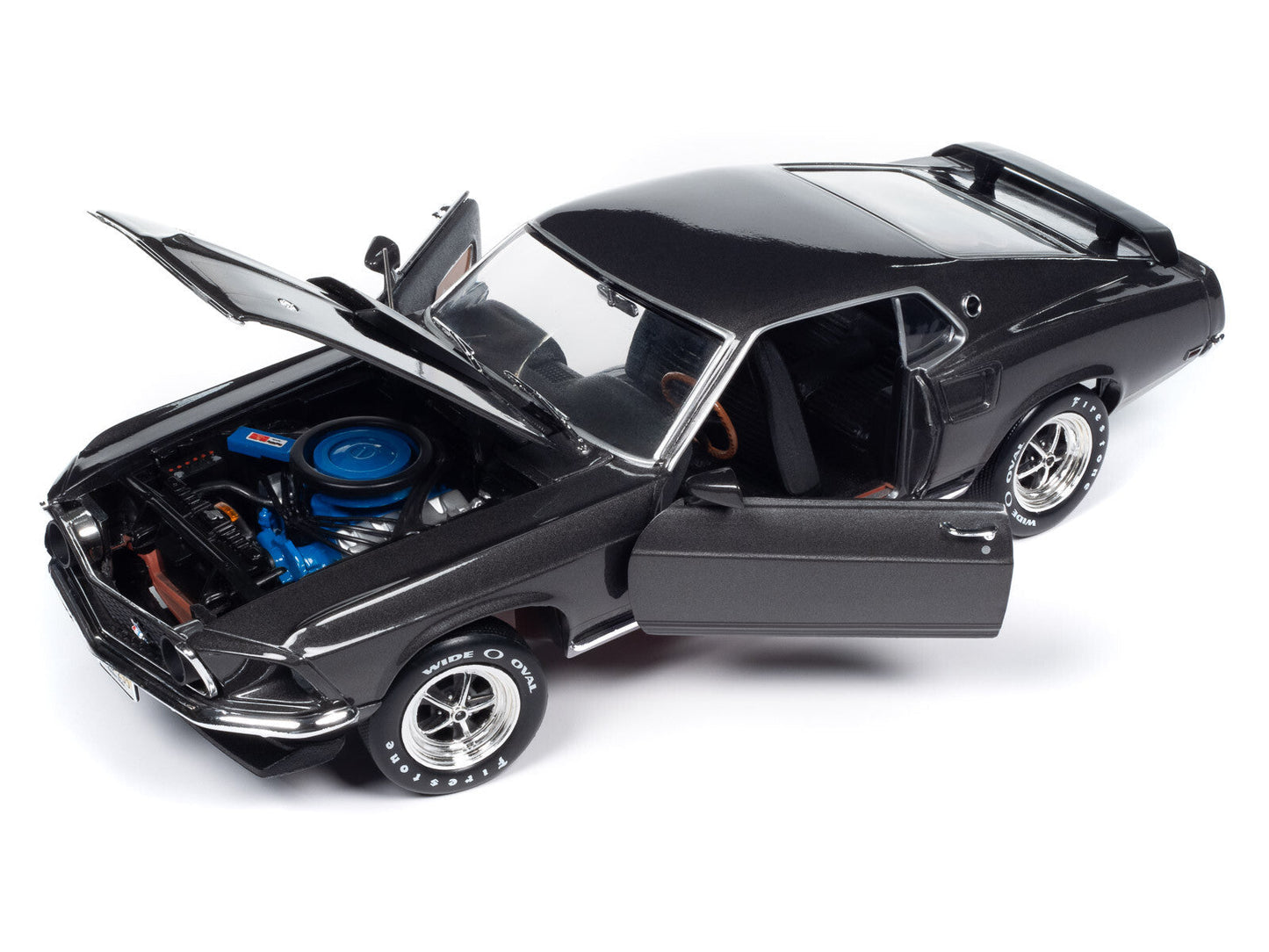 Autoworld 1969 Ford Mustang Boss 429 "John Wick" Hitman Grey Metallic 1:18
