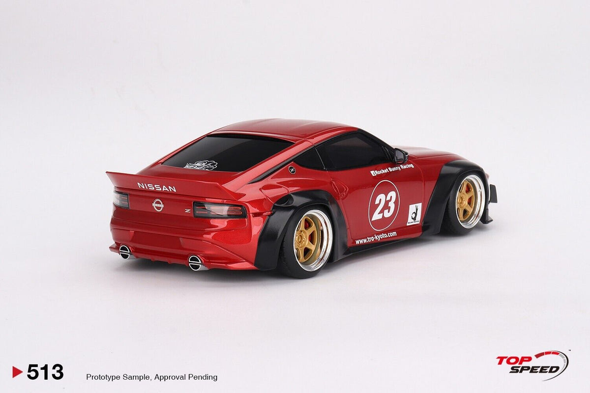 STM Diecast Topspeed 2023 Nissan Fairlady Z (RZ34) #23 Rocket Bunny Pandem Passion Red RHD 1:18 -...