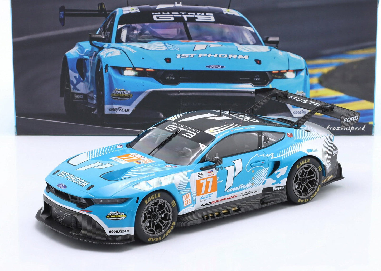 Ixo Ford Mustang GT3 Coyote #77 Team Proton Competition 24hr Le Mans 2024 1:18