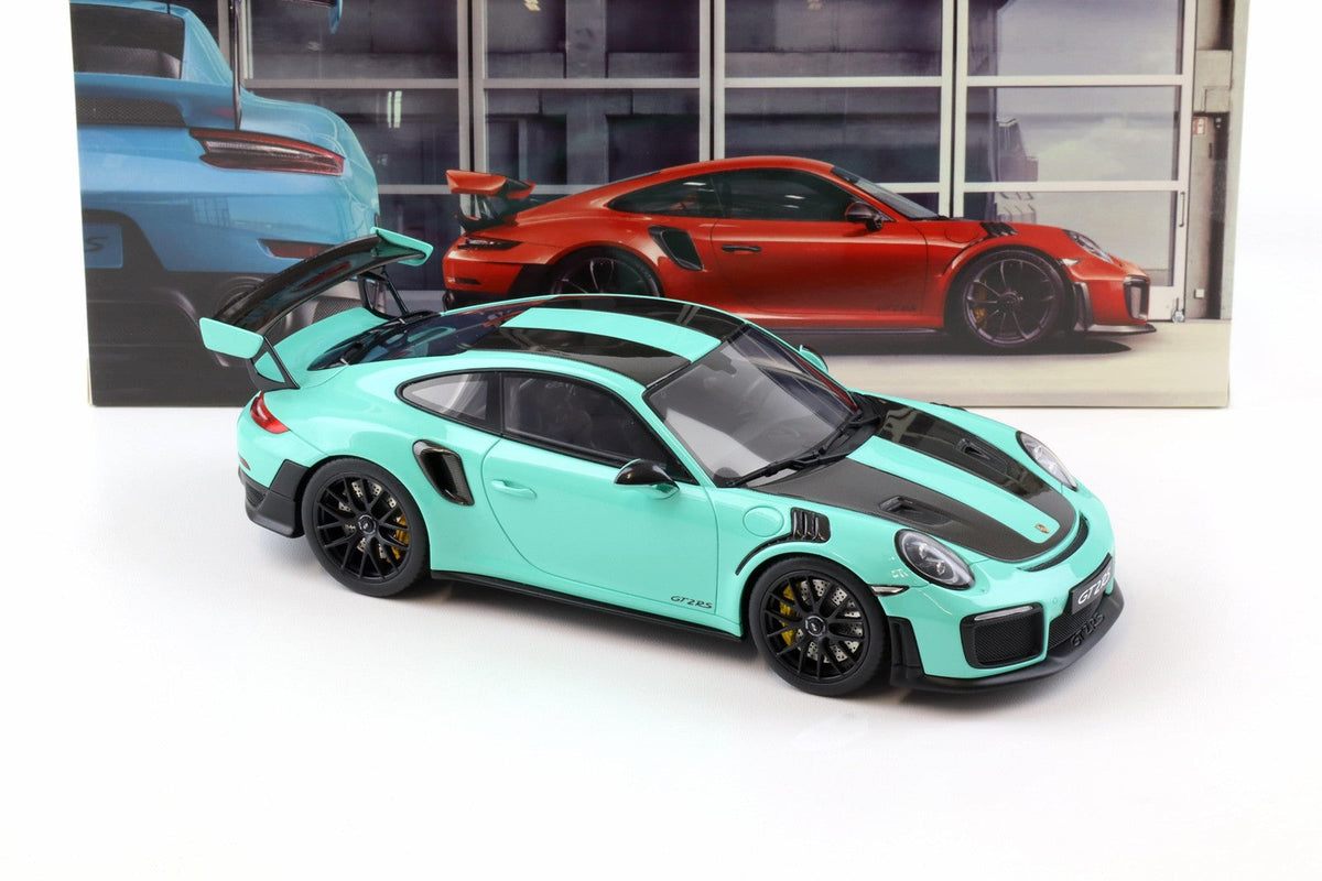 STM Diecast GT Spirit Porsche 911 991.2 GT2 RS w/ Weissach Pkg Mint Green 1:18 Porsche Museum -...