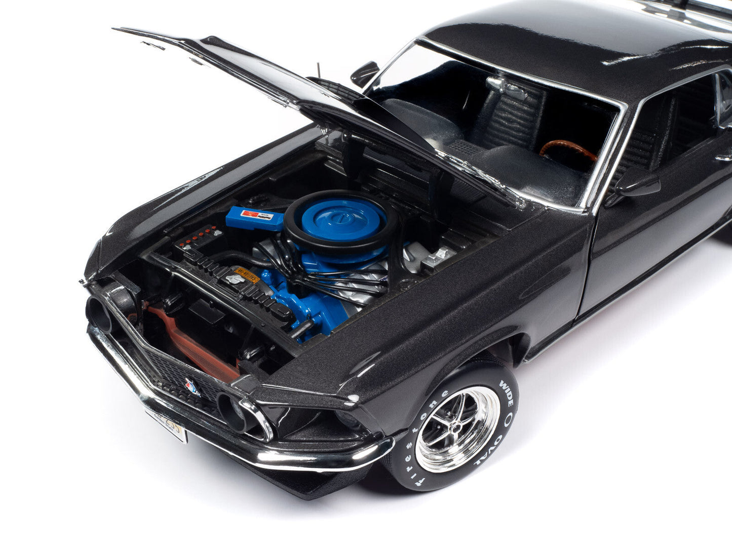 Autoworld 1969 Ford Mustang Boss 429 "John Wick" Hitman Grey Metallic 1:18