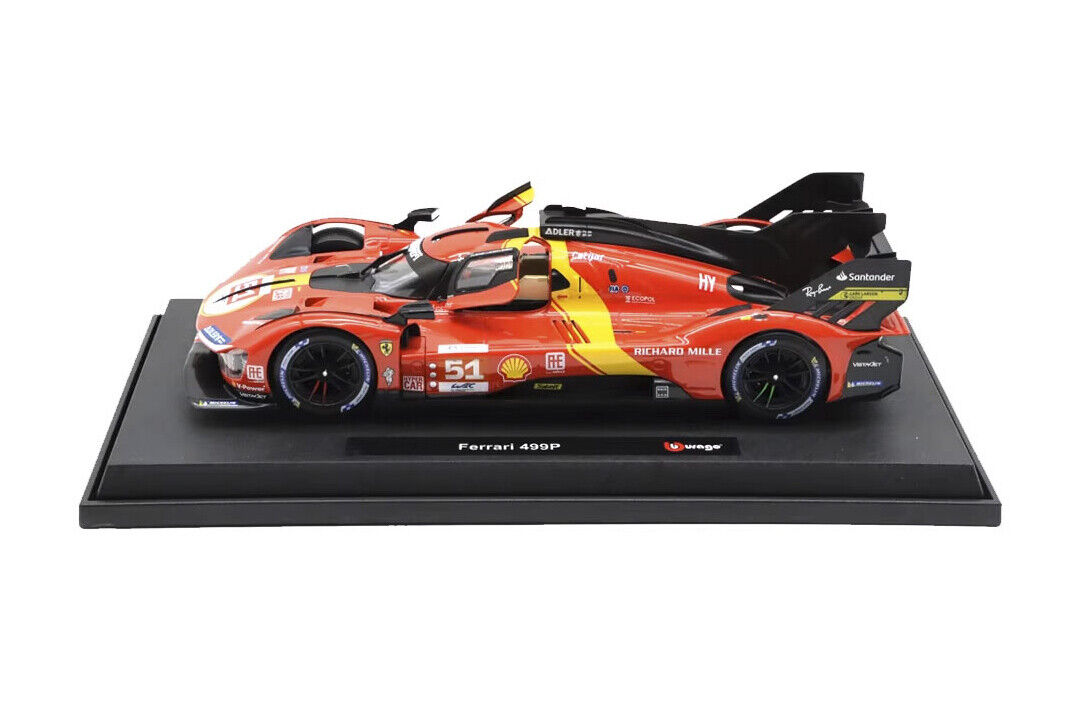 STM Diecast Bburago Ferrari 499P 3.0L Turbo V6 No 51 Team Ferrari AF Corse 2023 24hr Le Mans -...