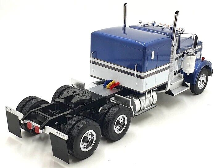 Road Kings 1989 Kenworth W900 Tractor Truck 3 Blue & White 1:18