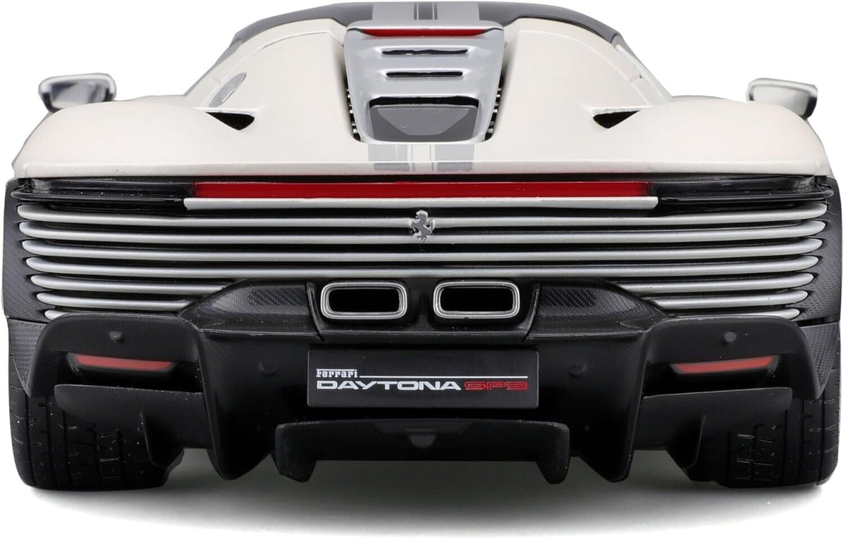 STM Diecast Bburago 2022 Ferrari Daytona SP3 White w/ Black Accents 1:18 - View 3