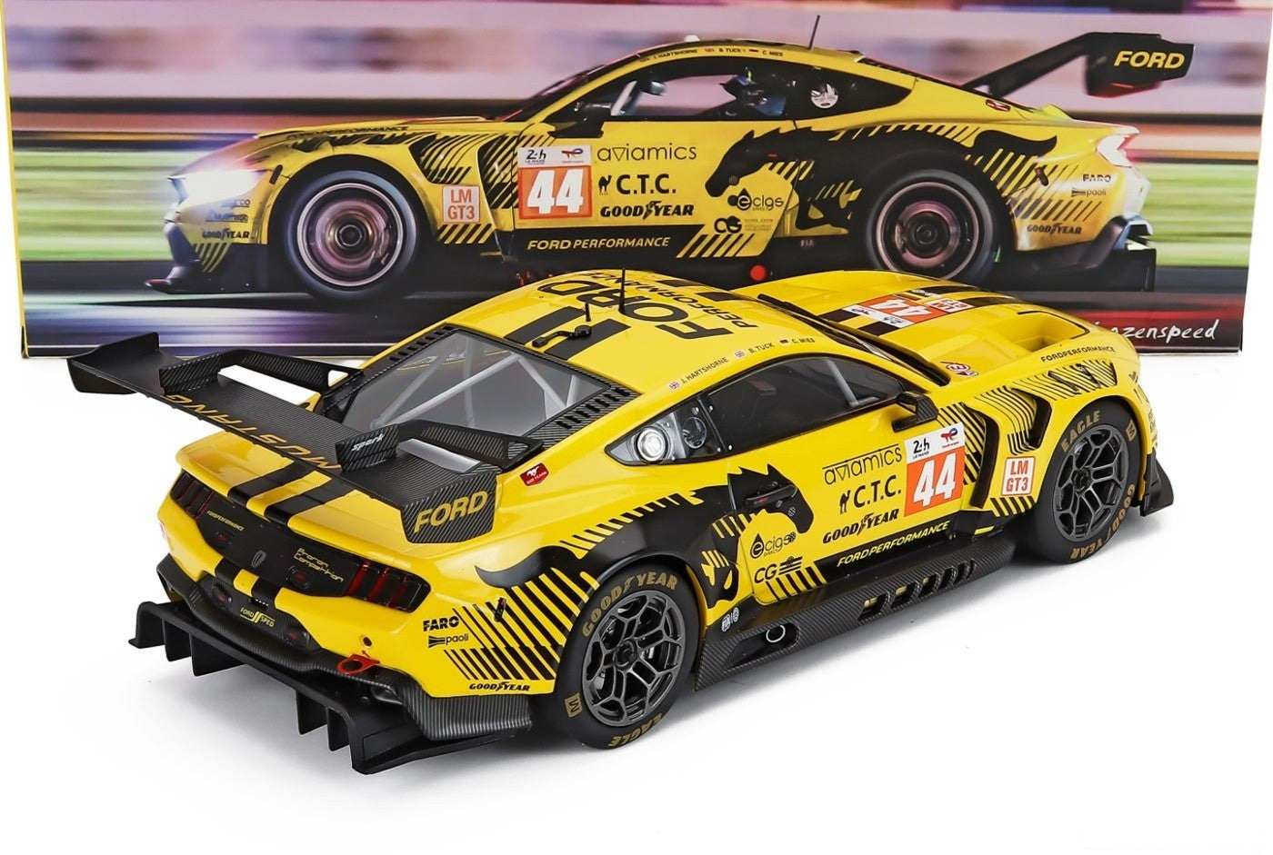 Ixo Ford Mustang GT3 Coyote #44 Team Proton Competition 24hr Le Mans 2024 1:18