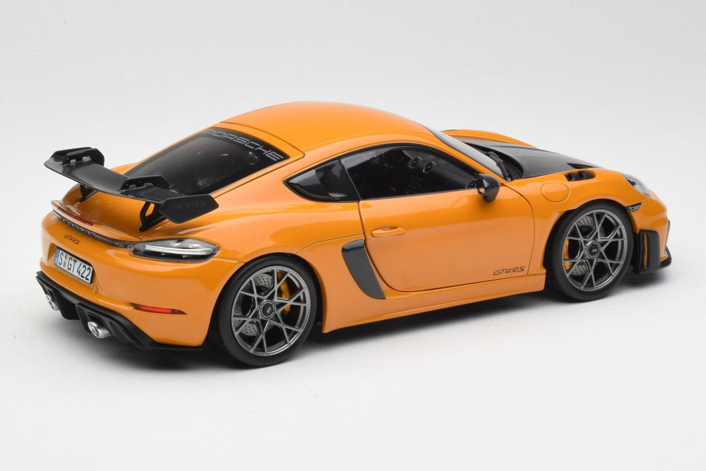Norev 2023 Porsche 718 Cayman GT4 RS w/ Weissach Package Bahama Yellow 1:18