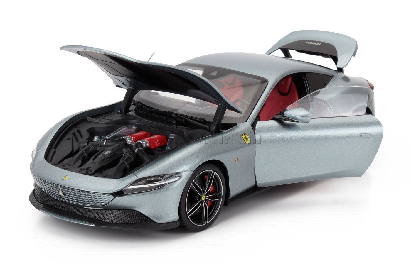 Polistil 2019 Ferrari Roma Grigio Titanio (Grey Metallic) High Fidelity WITH DISPLAY 1:18