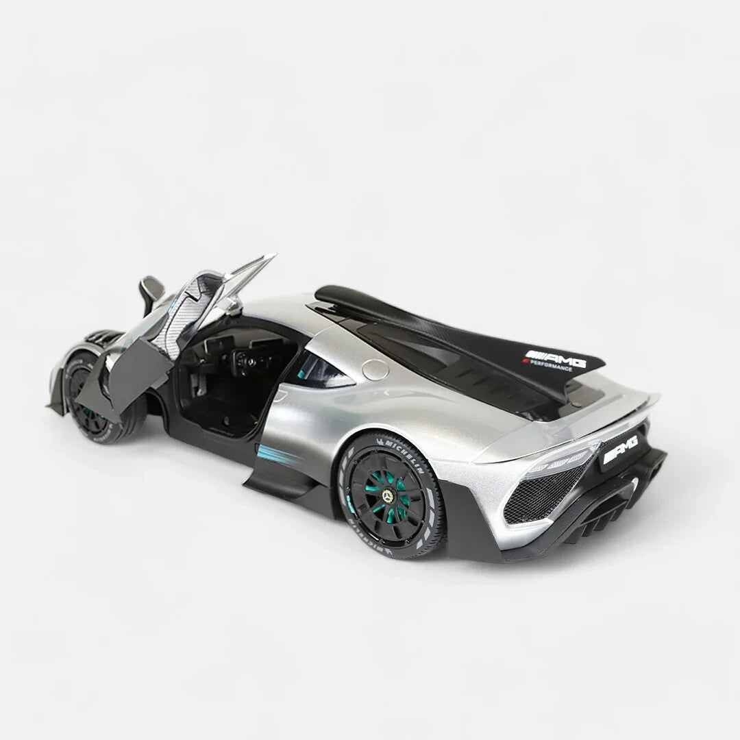 STM Diecast NZG 2023 Mercedes Benz One AMG (C298) Hightech Silver 1:12 - View 5