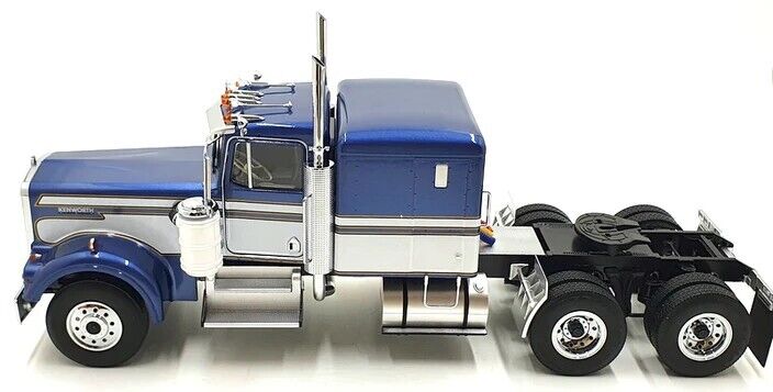 Road Kings 1989 Kenworth W900 Tractor Truck 3 Blue & White 1:18