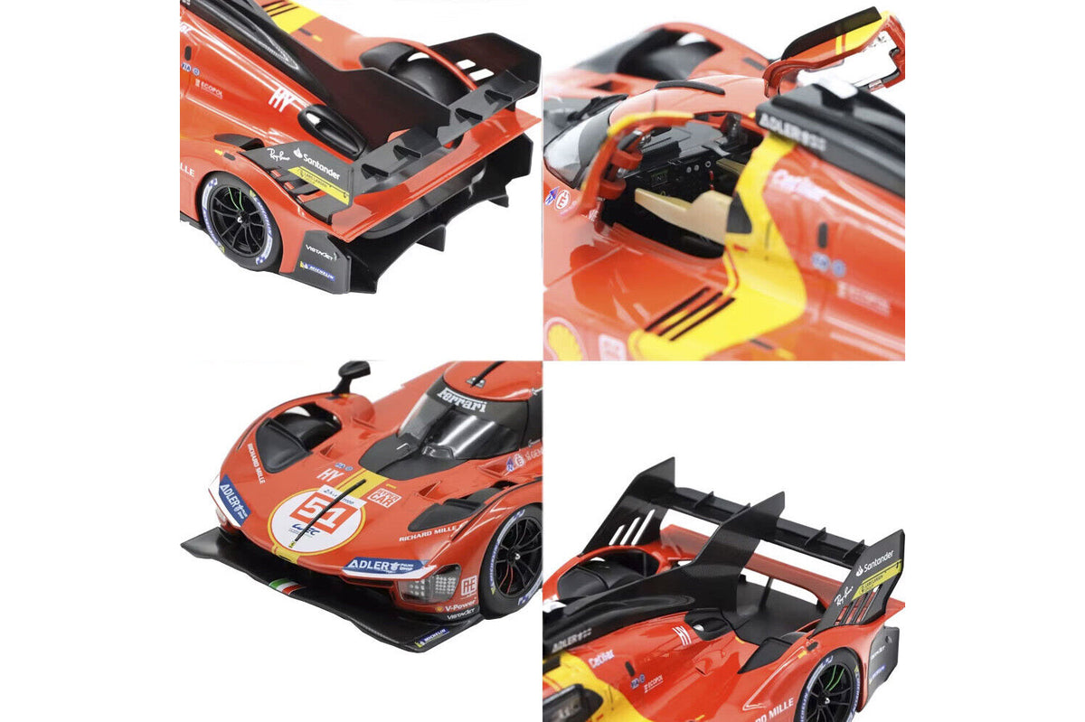 STM Diecast Bburago Ferrari 499P 3.0L Turbo V6 No 51 Team Ferrari AF Corse 2023 24hr Le Mans -...