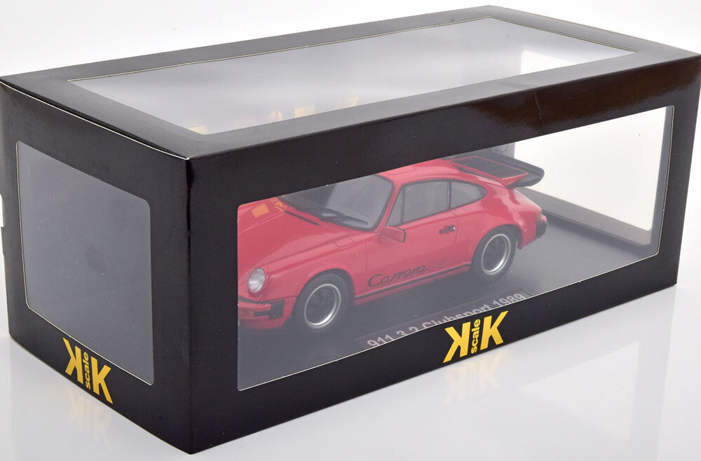 STM Diecast KK Scale 1989 Porsche 911 Carrera 3.2 Clubsport Red 1:18 - View 6
