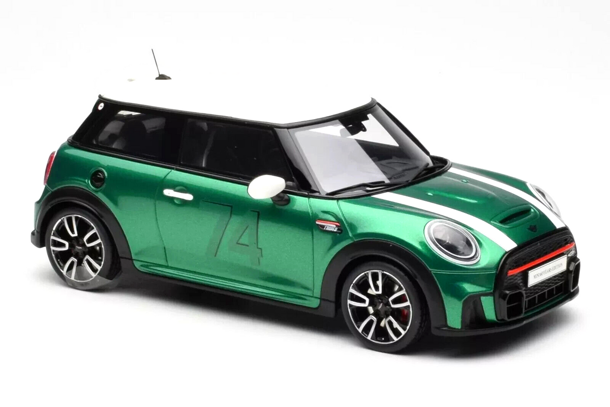 STM Diecast Otto 2023 Mini Cooper F56 JCW John Cooper Works British Racing Green 1:18 Resin - View 5