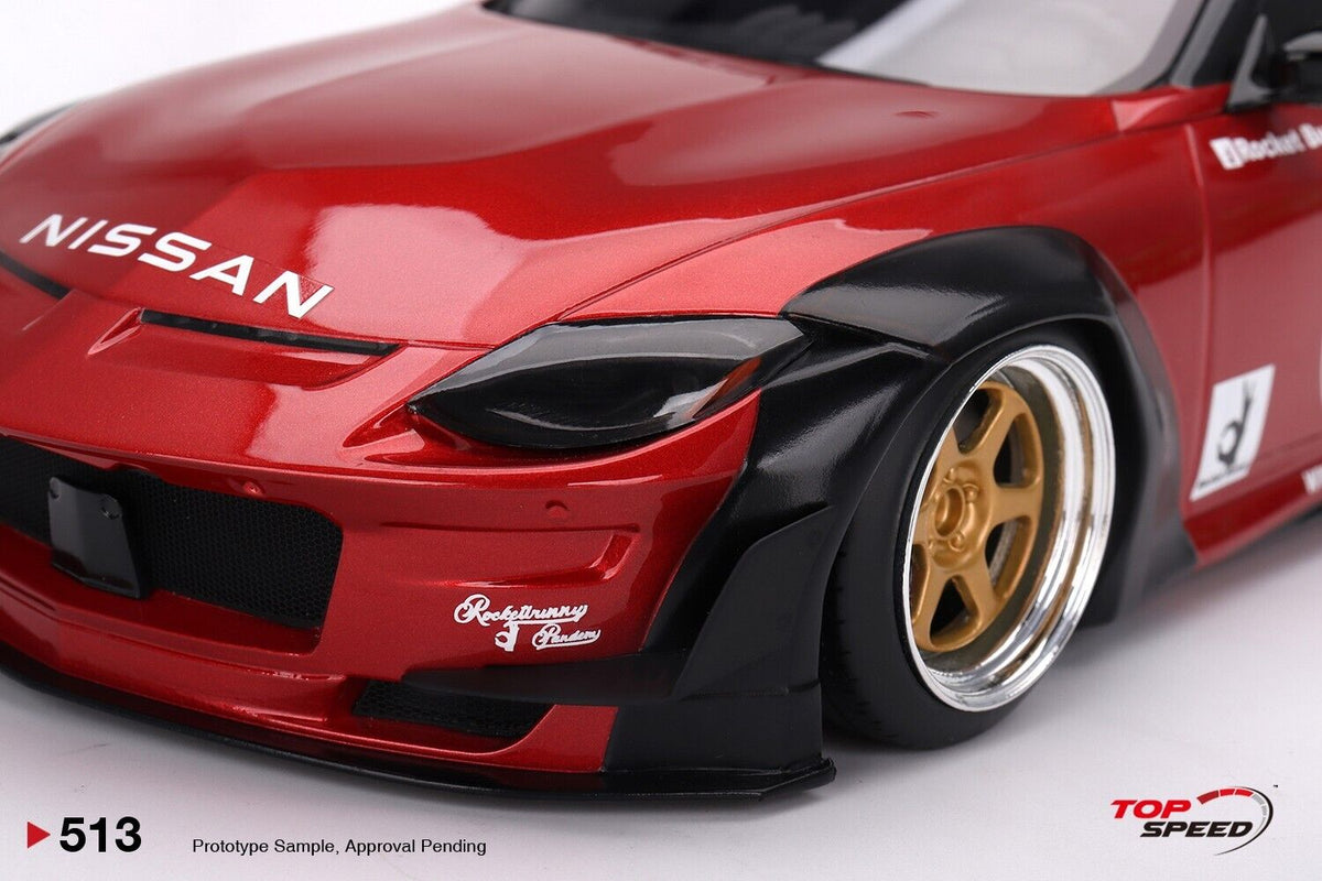 STM Diecast Topspeed 2023 Nissan Fairlady Z (RZ34) #23 Rocket Bunny Pandem Passion Red RHD 1:18 -...