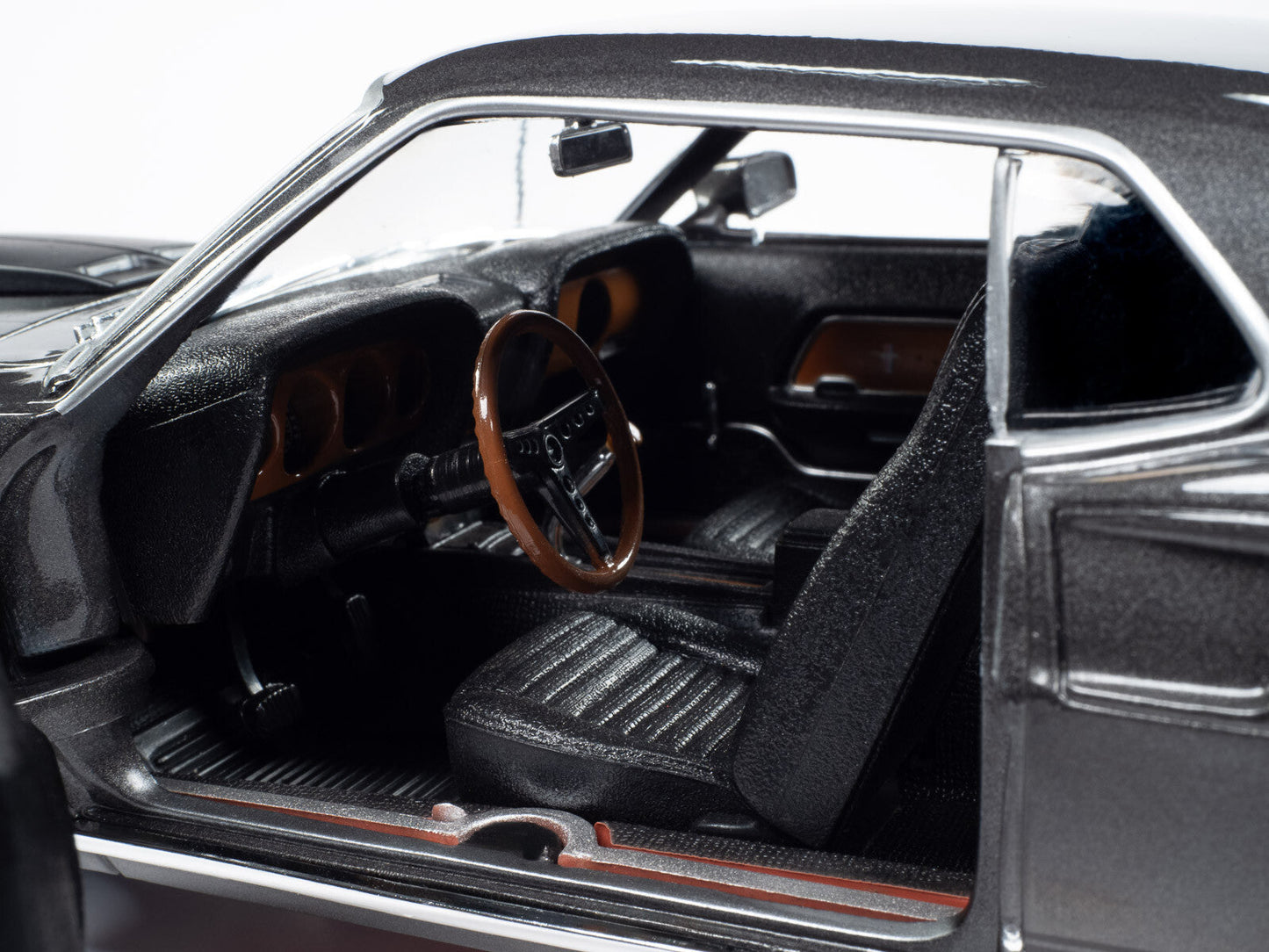 Autoworld 1969 Ford Mustang Boss 429 "John Wick" Hitman Grey Metallic 1:18