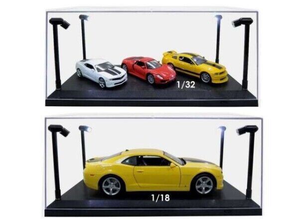 Triple 9 - Accessories - LED Display Case Acrylic with White Plastic Base 1:18
