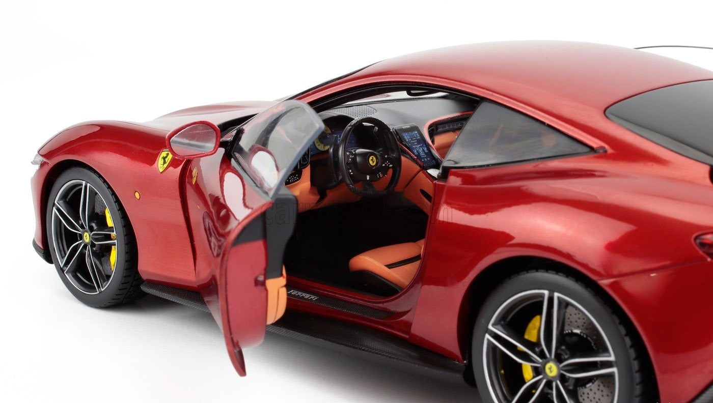 Polistil 2019 Ferrari Roma Rosso Magma (Red Metallic) High Fidelity WITH DISPLAY 1:18