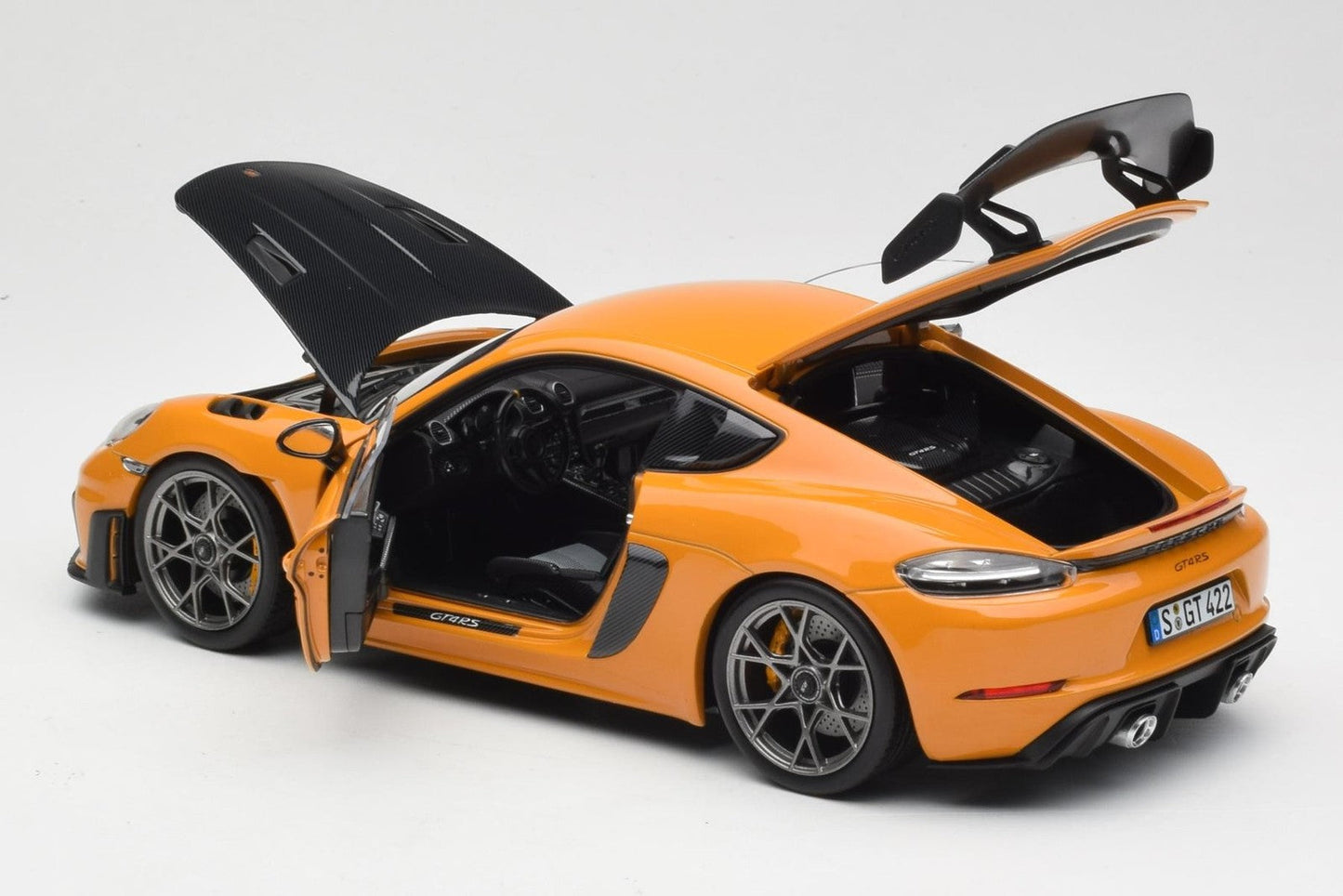 Norev 2023 Porsche 718 Cayman GT4 RS w/ Weissach Package Bahama Yellow 1:18
