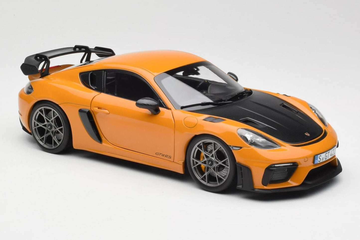 Norev 2023 Porsche 718 Cayman GT4 RS w/ Weissach Package Bahama Yellow 1:18