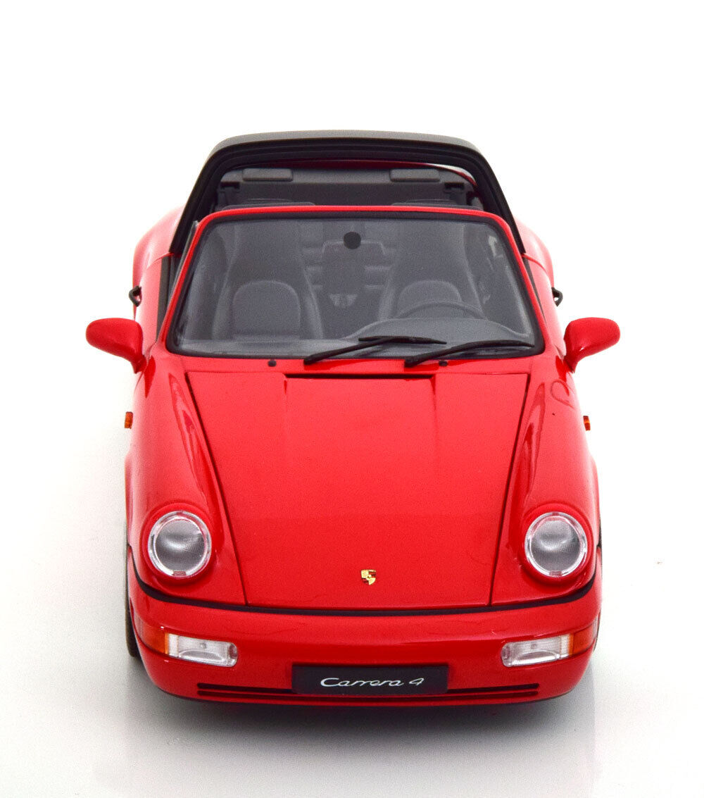 STM Diecast Norev 1990 Porsche 911 964 Carrera 4 Targa (w/ Removable Top) Guards Red 1:18 LIMITED...