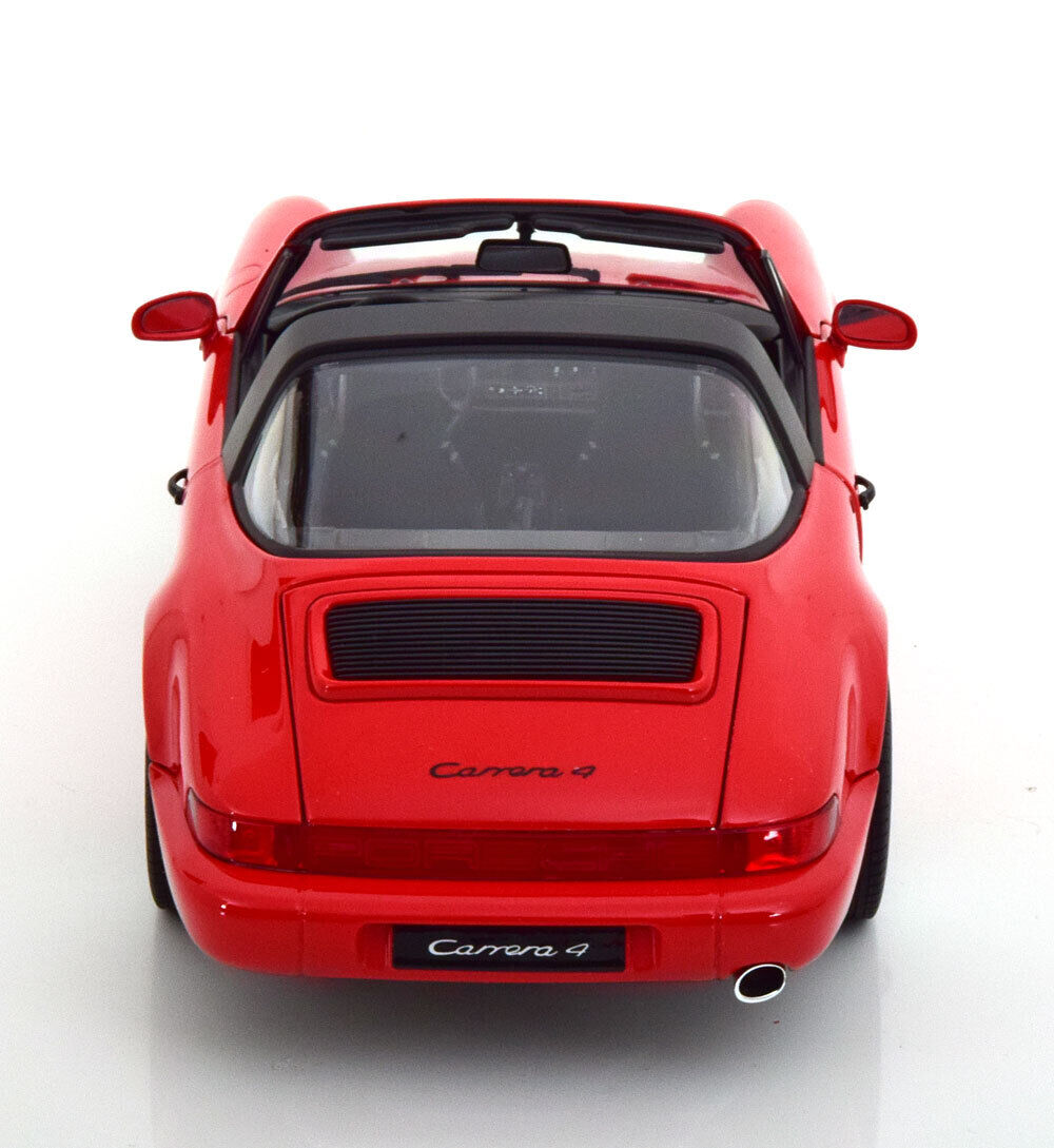 STM Diecast Norev 1990 Porsche 911 964 Carrera 4 Targa (w/ Removable Top) Guards Red 1:18 LIMITED...