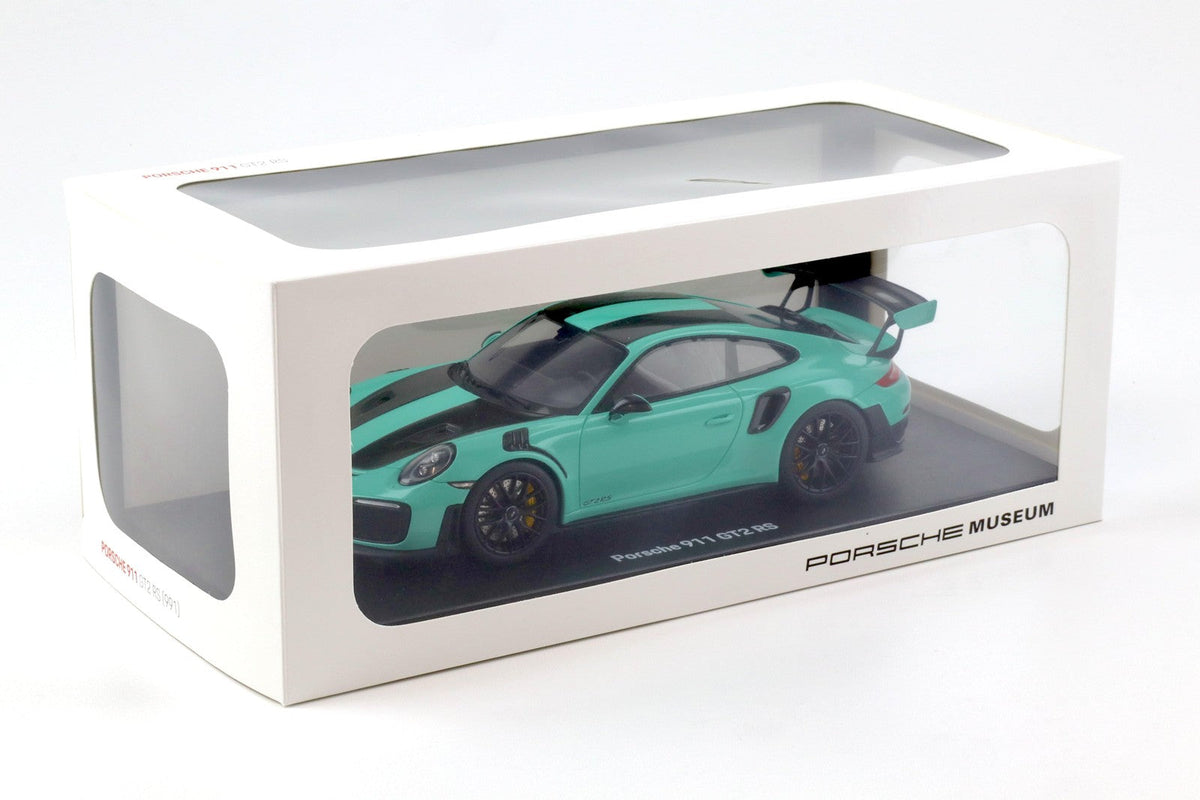 STM Diecast GT Spirit Porsche 911 991.2 GT2 RS w/ Weissach Pkg Mint Green 1:18 Porsche Museum -...