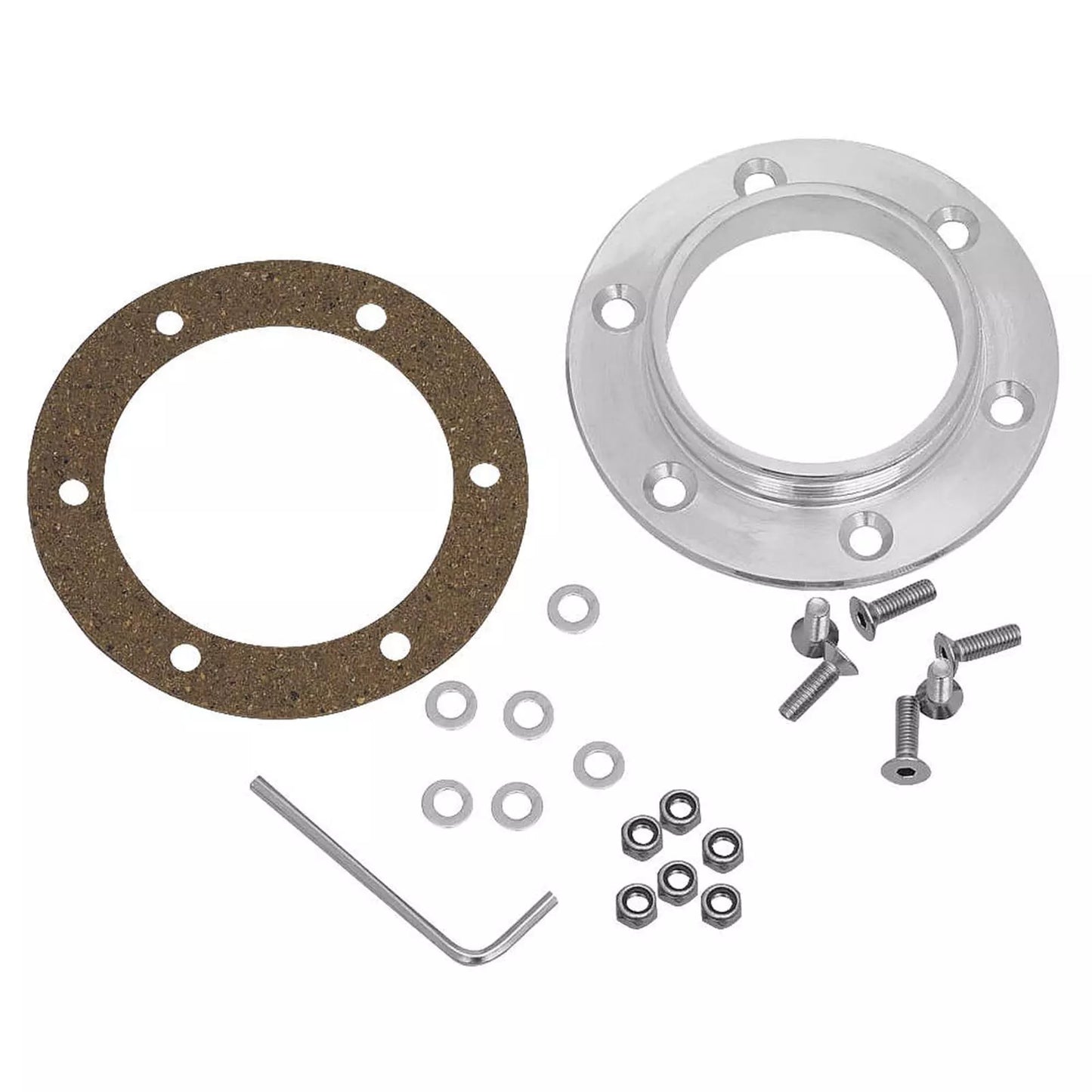 Motone Customs Monza Gas Cap Adaptors Bolt-In Polished NMX009