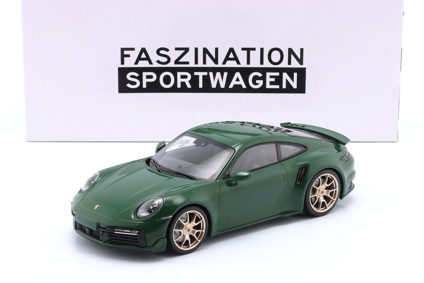 Minichamps 2024 Porsche 911 992 Turbo S Sport Design Dark Green 1:18