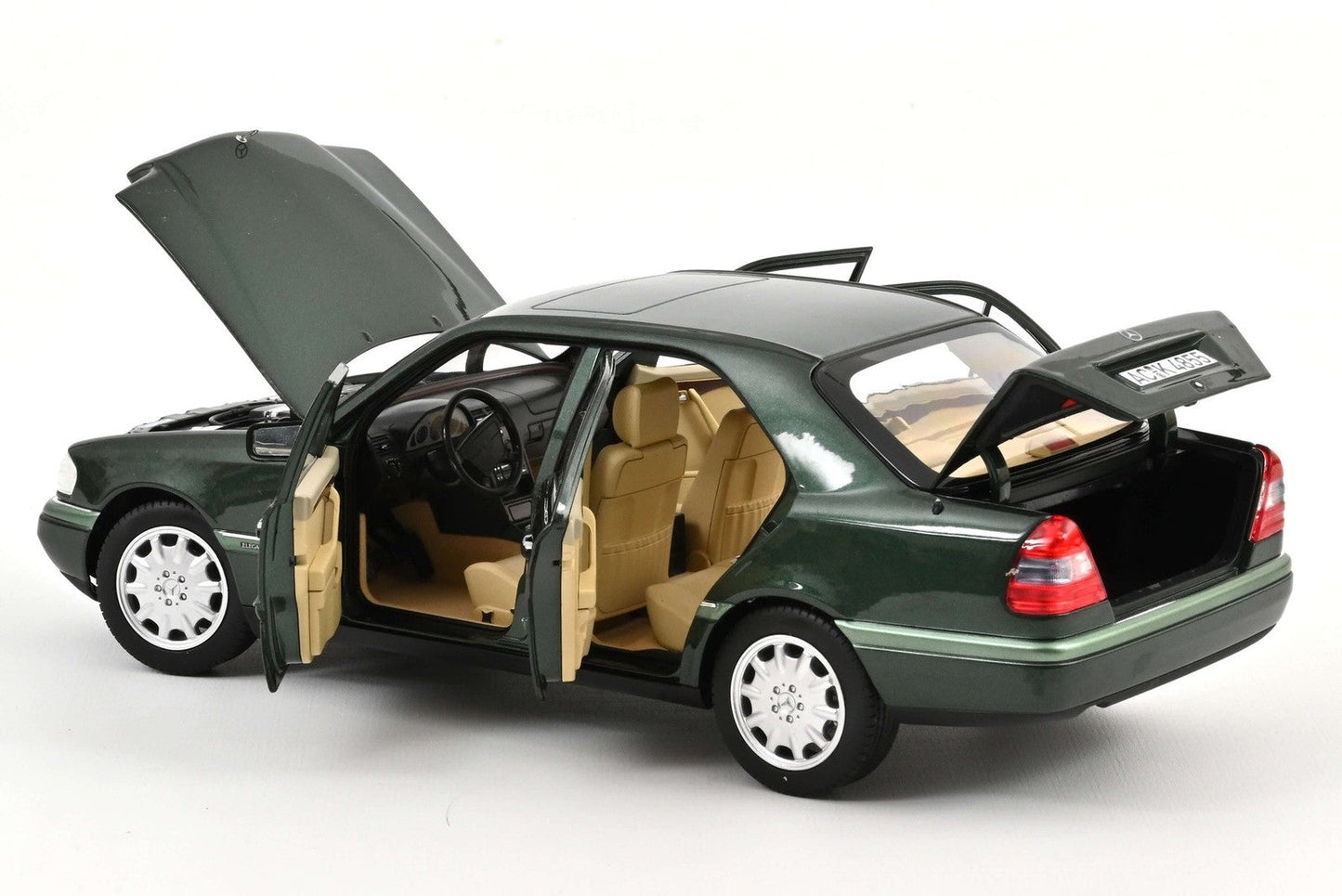 Norev 1993 Mercedes-Benz C200 C-Class Sedan W202 Malachite Green Metallic 1:18