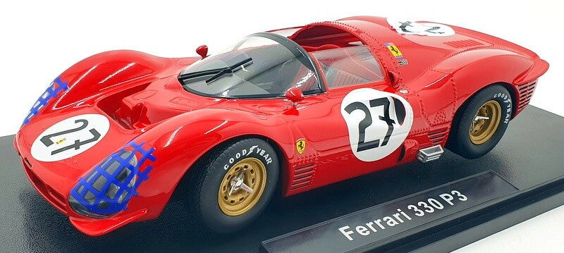 CMR Fiat OM 150 Rolfo Ferrari Race Car Transporter Red PLUS 2x Ferrari 330 P3 Bundle 1:18