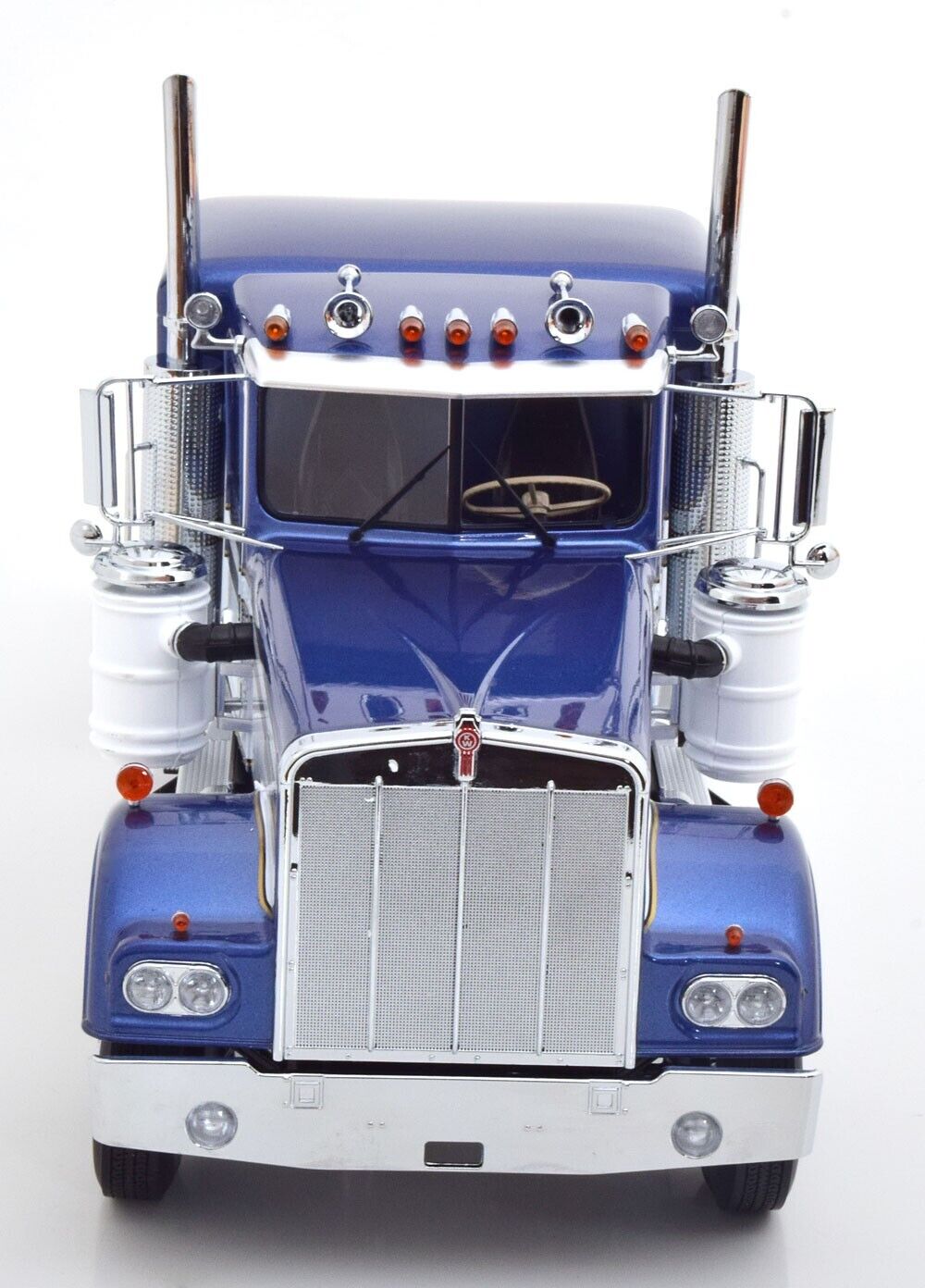 Road Kings 1989 Kenworth W900 Tractor Truck 3 Blue & White 1:18