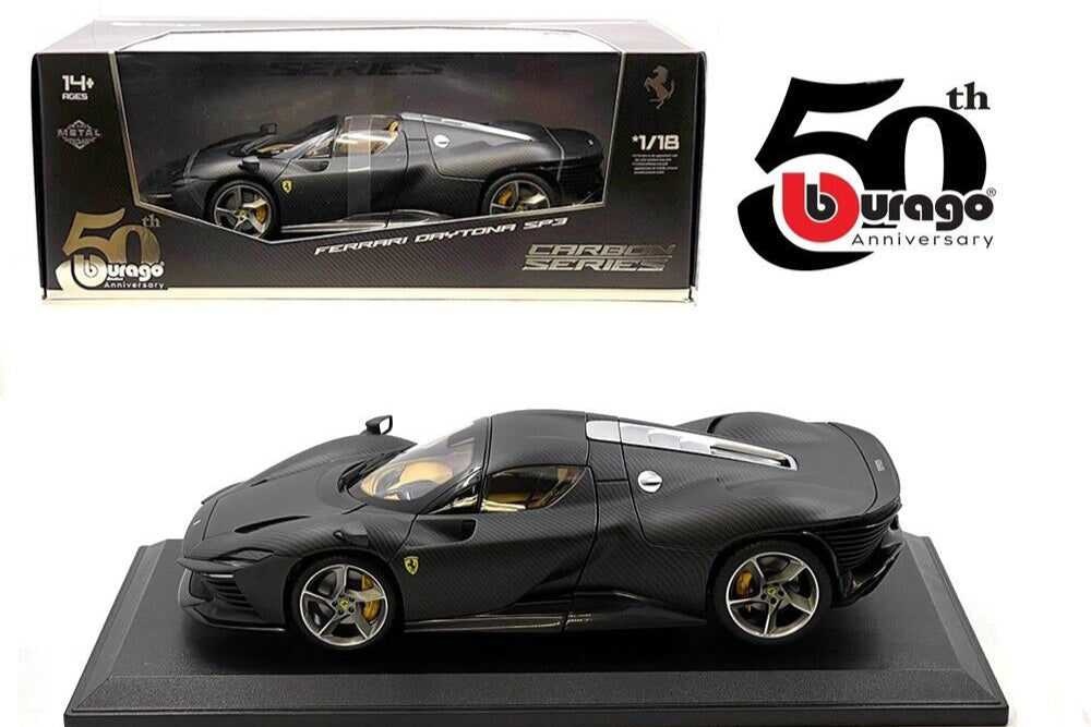 Bburago Ferrari Daytona SP3 50th Anniversary Full Carbon Fiber 1:18