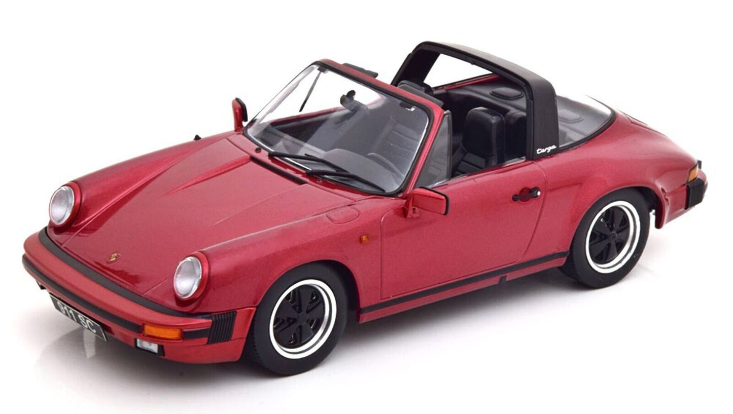 KK Scale 1983 Porsche 911 SC Targa w/ Removable Roof G Series Wine Red 1:18 *Defect*