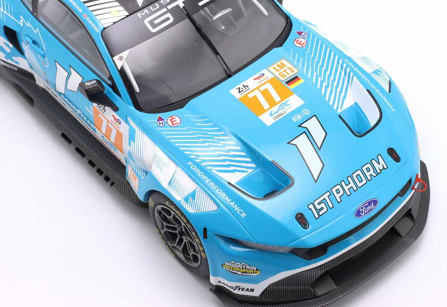 Ixo Ford Mustang GT3 Coyote #77 Team Proton Competition 24hr Le Mans 2024 1:18
