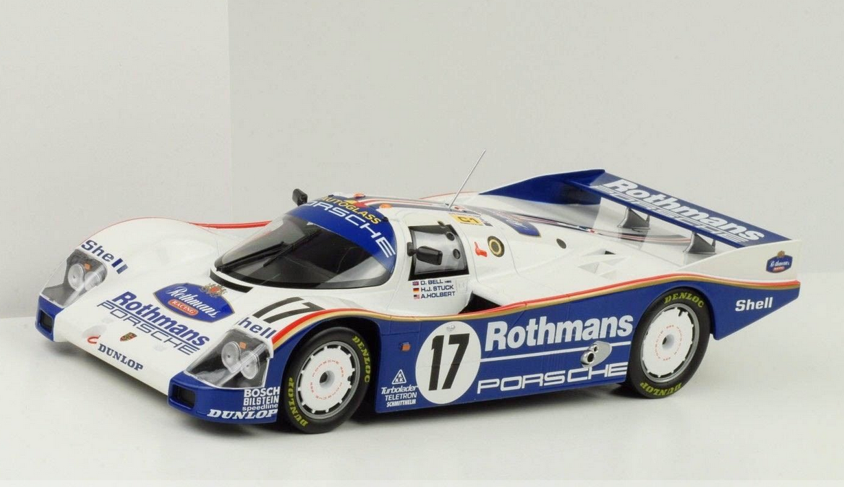 Norev Porsche 962C 2.6L Turbo Team Rothmans Porsche No 17 Winner 24H Le Mans 1987 1:18