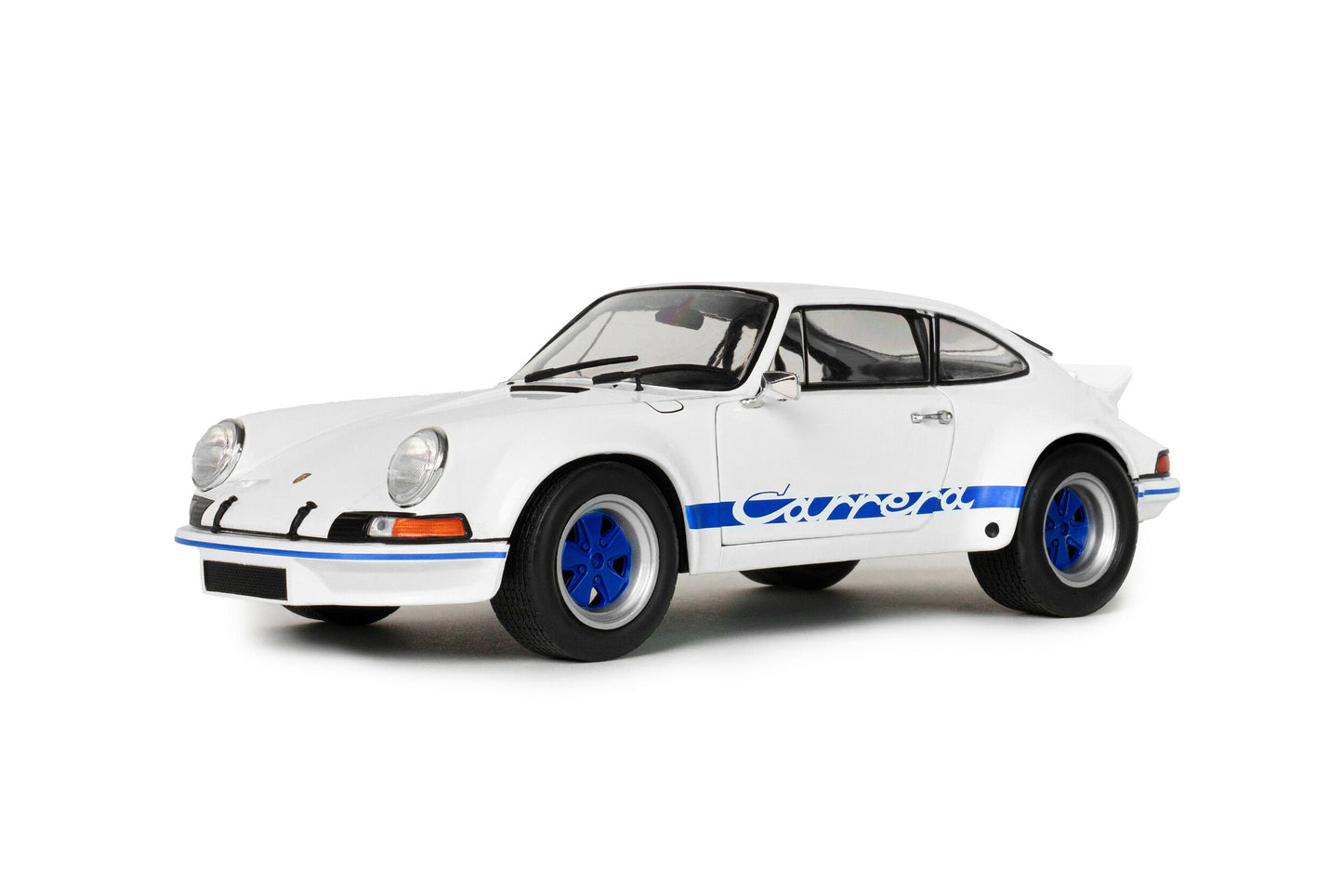 Solido 1973 Porsche 911 Carrera RS 2.7 White w/ Blue Wheels and Deco 1:18