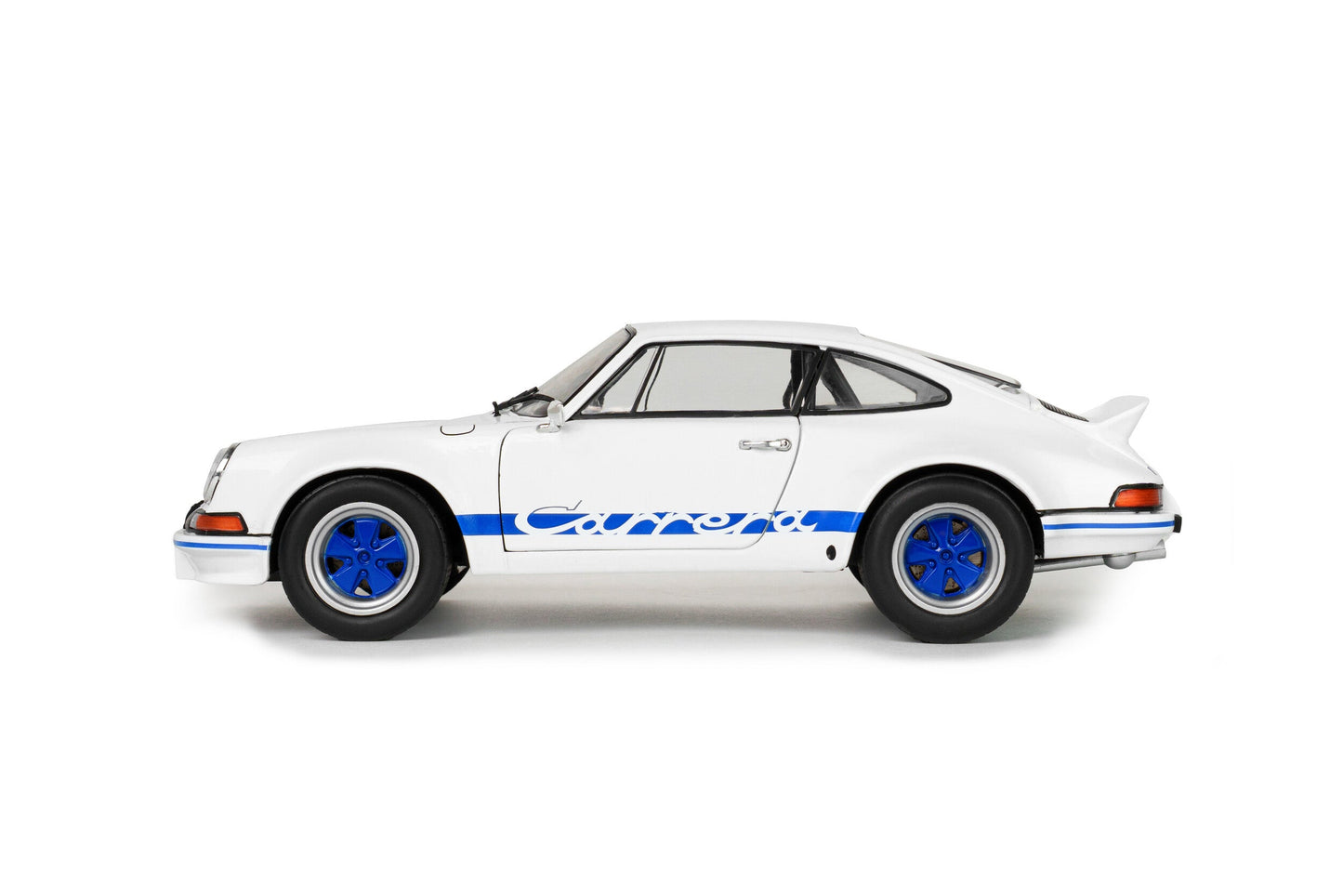 Solido 1973 Porsche 911 Carrera RS 2.7 White w/ Blue Wheels and Deco 1:18