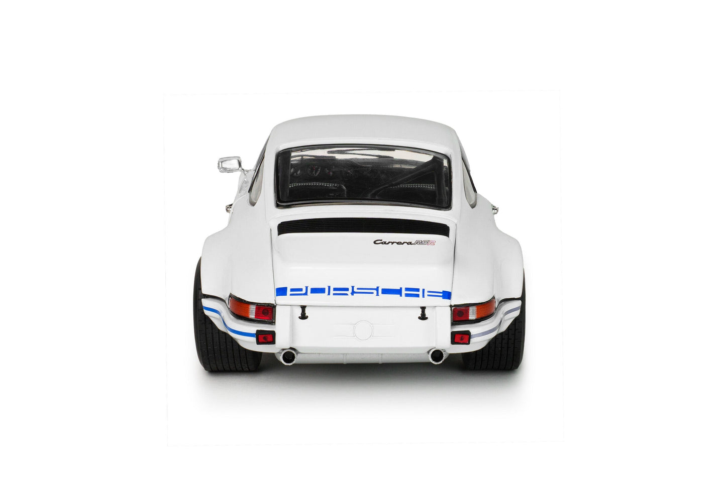 Solido 1973 Porsche 911 Carrera RS 2.7 White w/ Blue Wheels and Deco 1:18