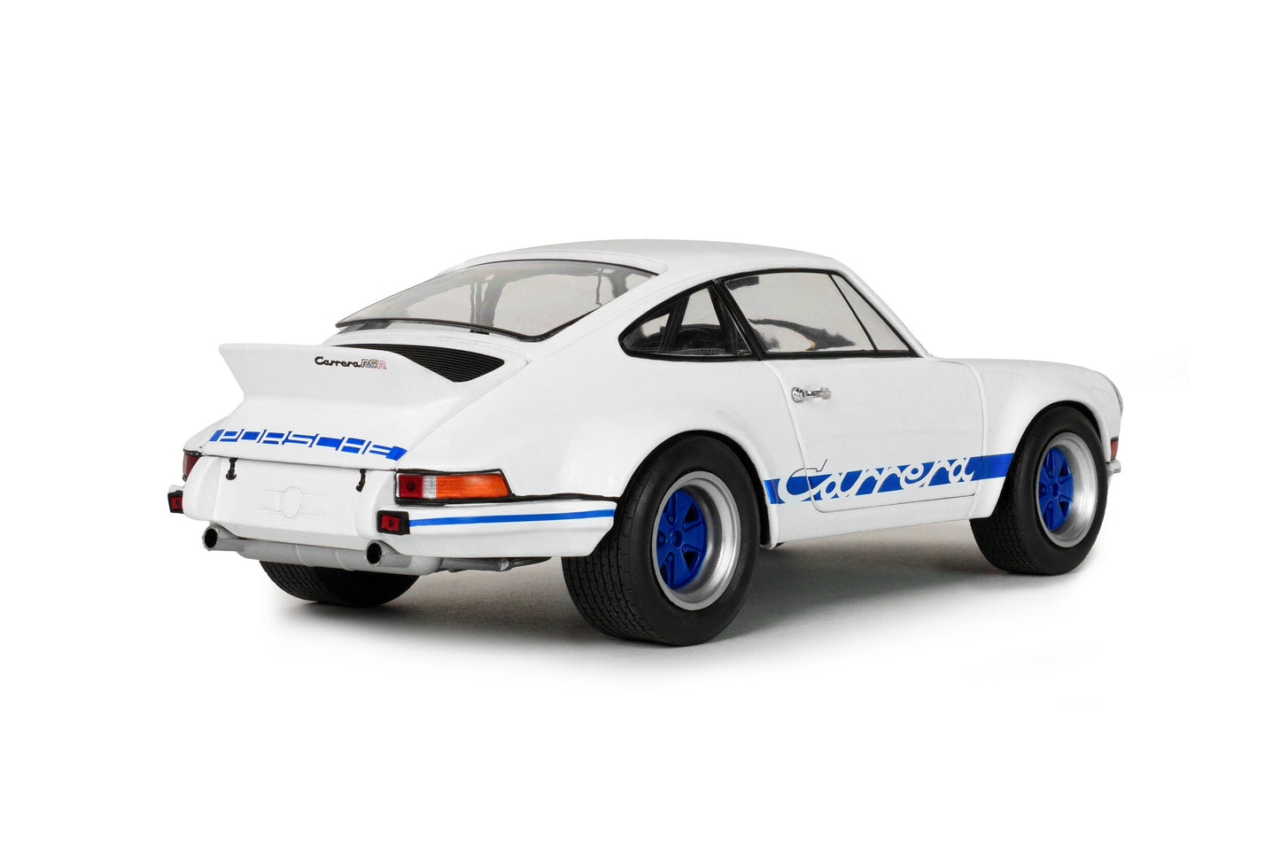 Solido 1973 Porsche 911 Carrera RS 2.7 White w/ Blue Wheels and Deco 1:18