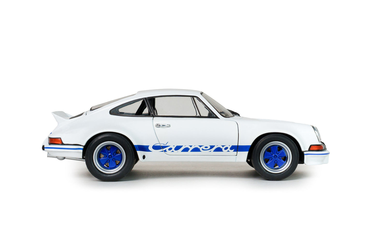 Solido 1973 Porsche 911 Carrera RS 2.7 White w/ Blue Wheels and Deco 1:18