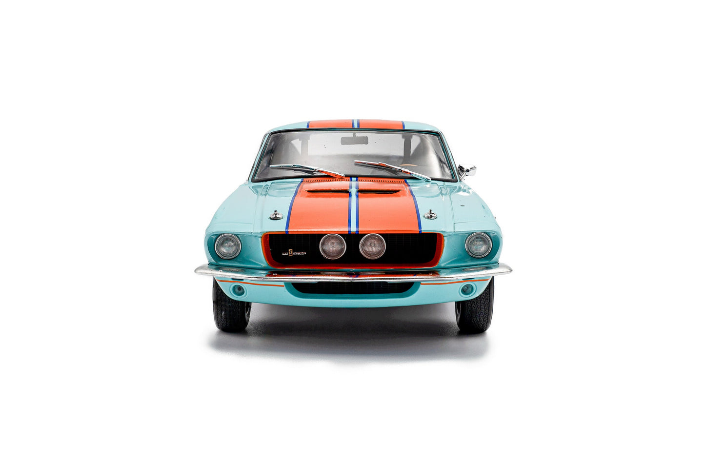 Solido 1967 Ford Shelby Mustang GT500 No 4 Tribute Gulf Livery Blue and Orange 1:18