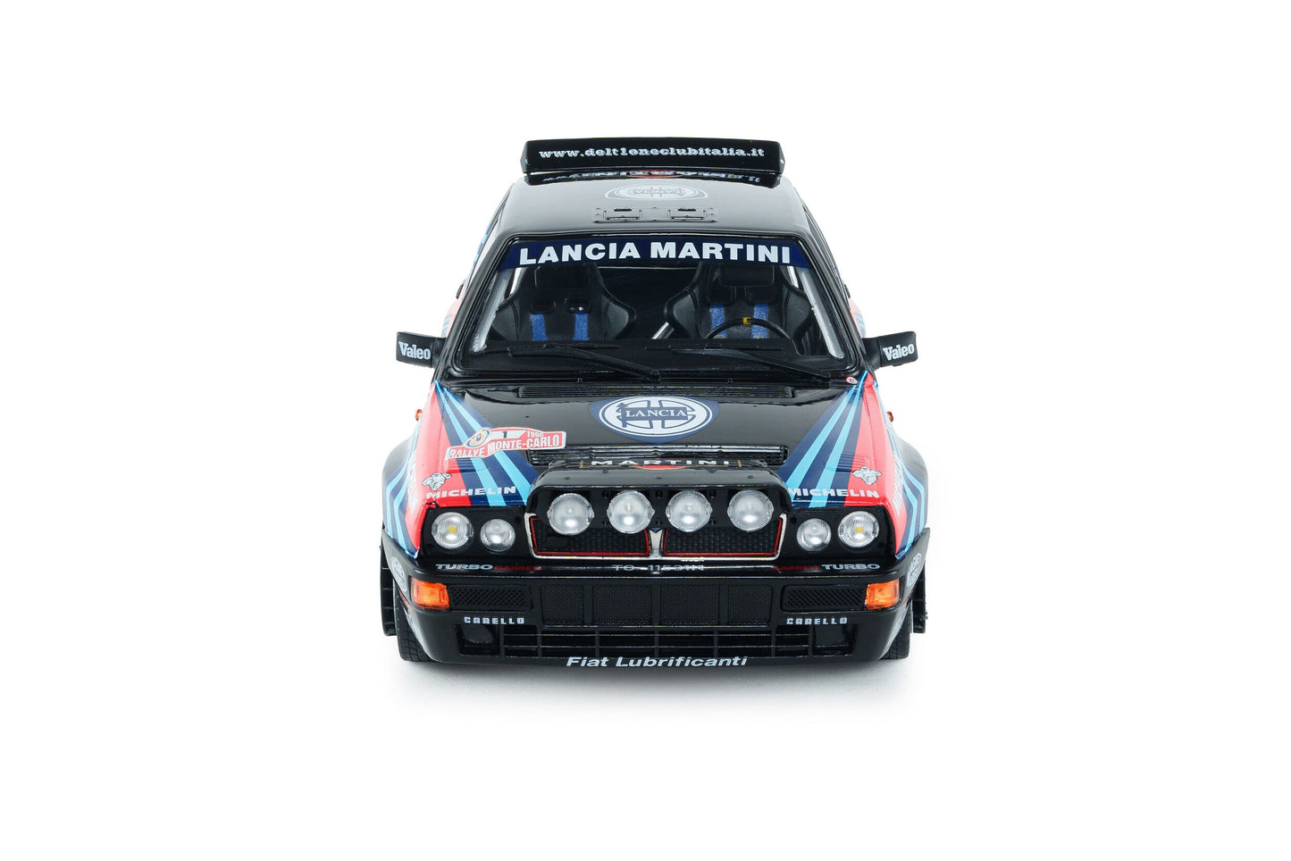 Solido 1990 Lancia Delta HF Integrale Tribute to Biason Rallye Montecarlo Black 1:18