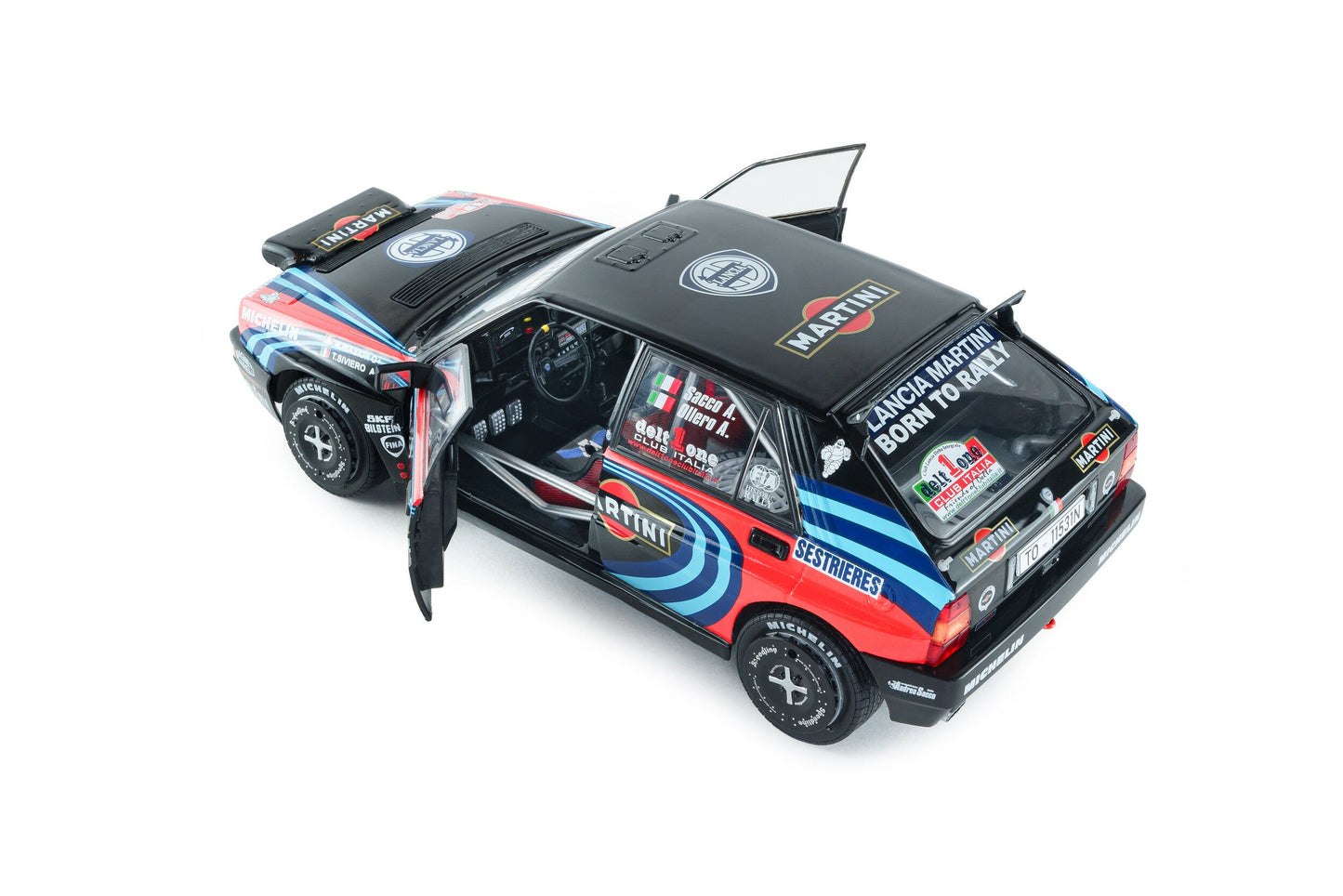 Solido 1990 Lancia Delta HF Integrale Tribute to Biason Rallye Montecarlo Black 1:18