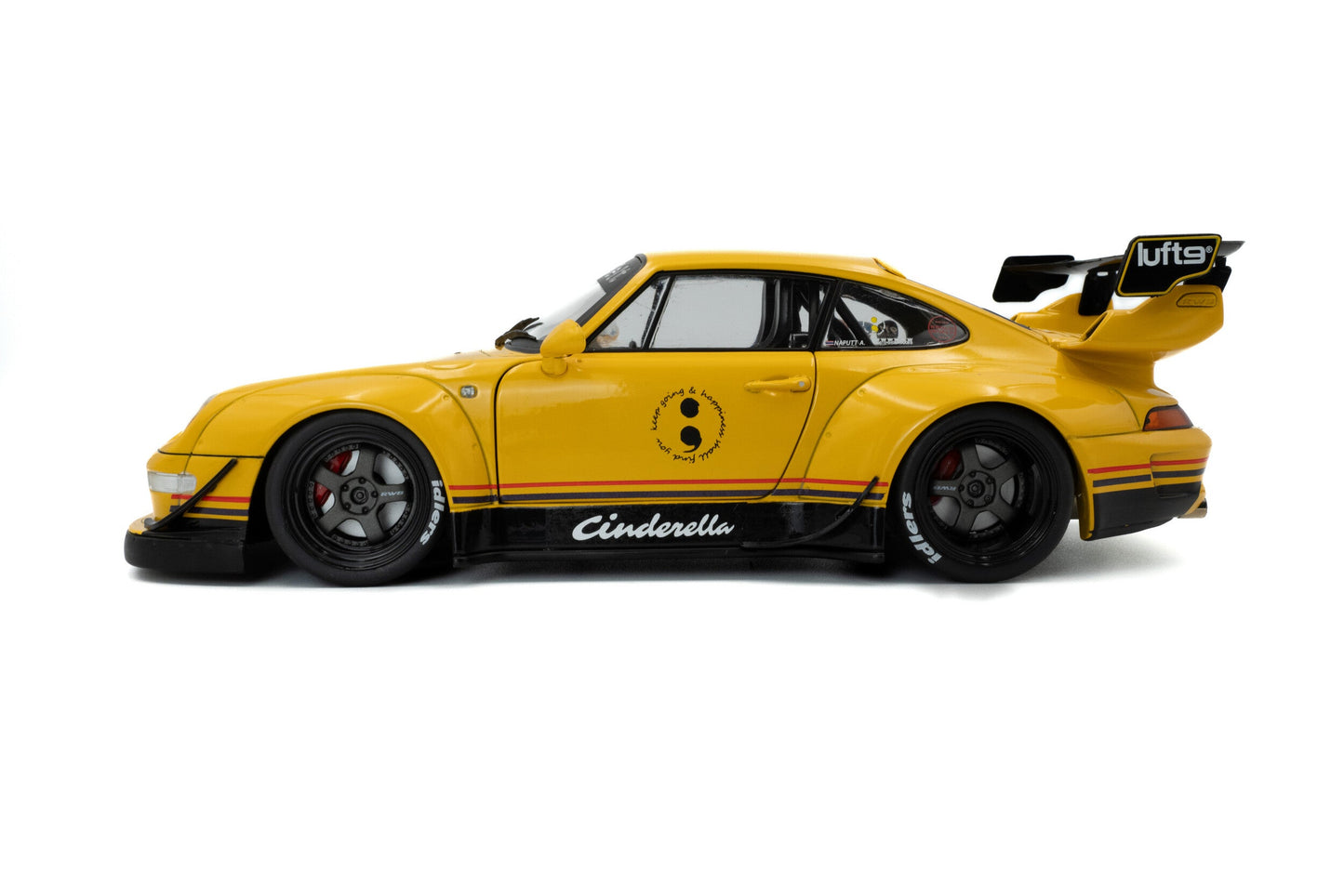 Solido 2020 Porsche 911 993 RWB Bodykit "Cindarella" Yellow 1:18